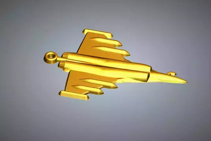 Rafele gold fighter jet 3D print model