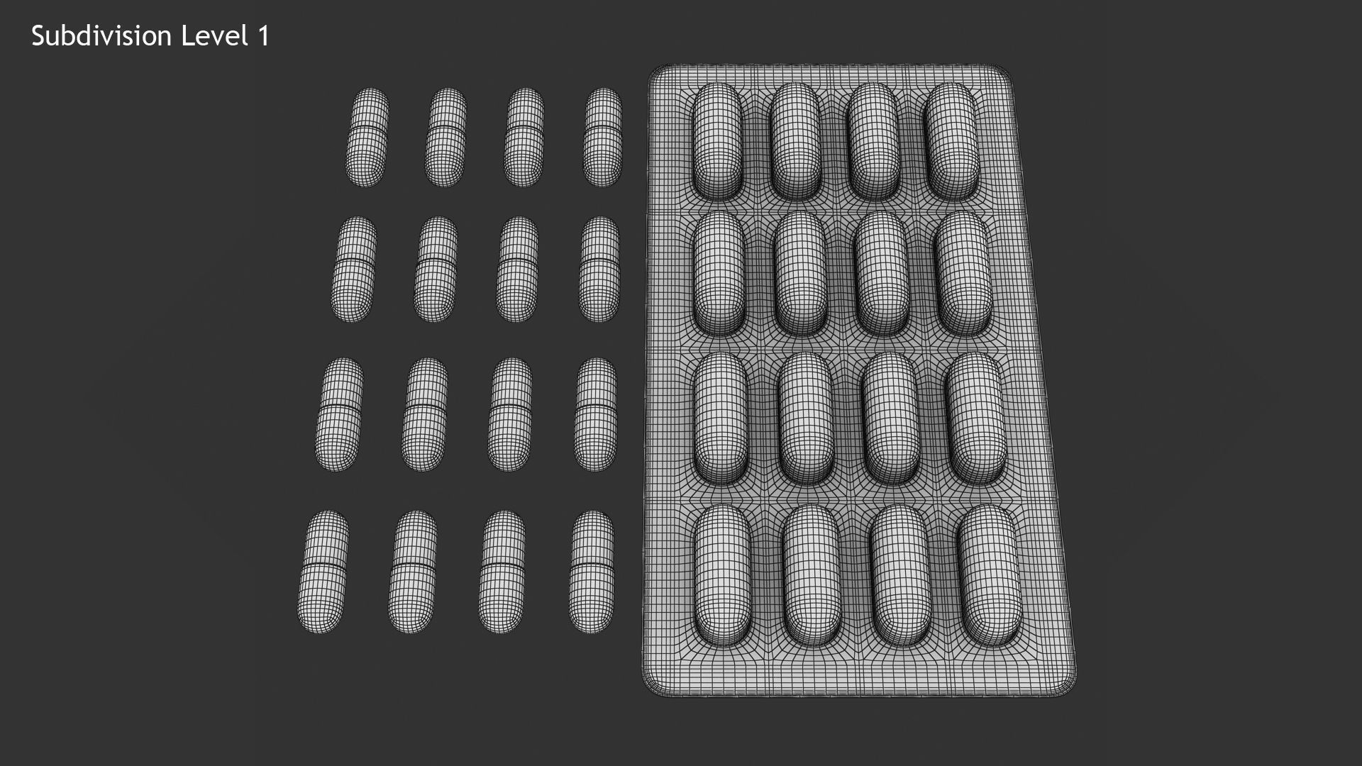 Pills Tablets Low-poly 3D model_14