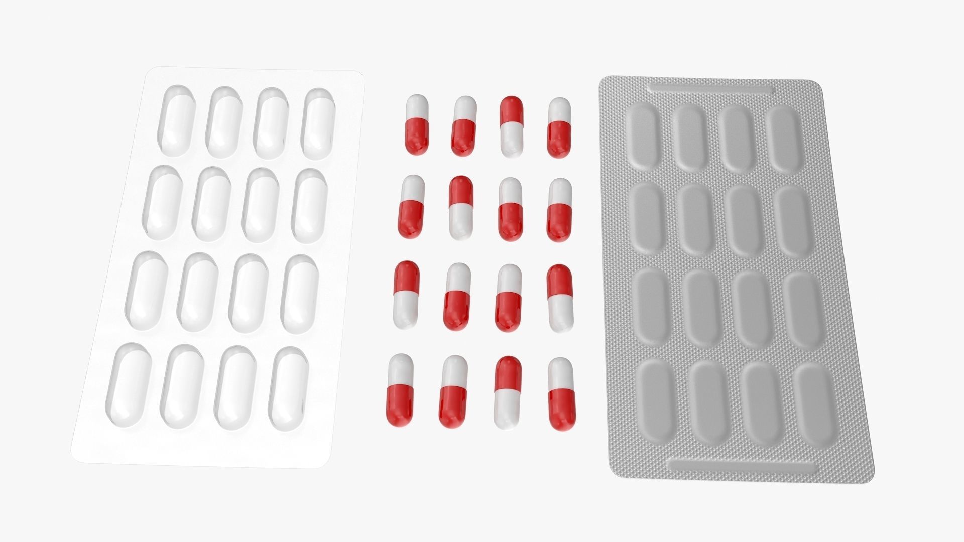 Pills Tablets Low-poly 3D model_8