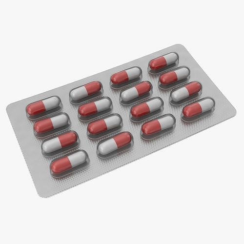 Pills Tablets Low-poly 3D model