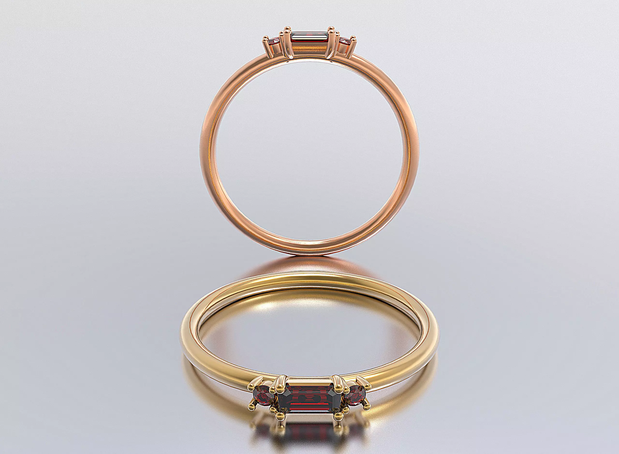 solitaire woman ring 3D print model