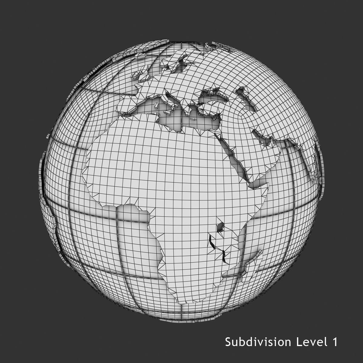 Blue Earth Low-poly 3D model_8