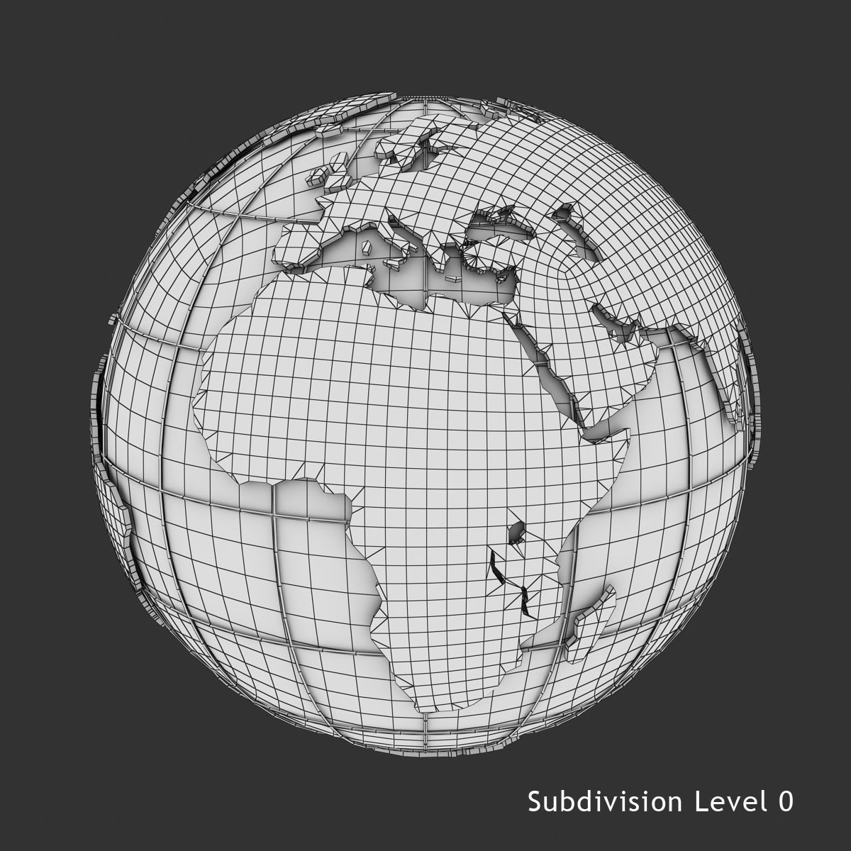 Blue Earth Low-poly 3D model_7