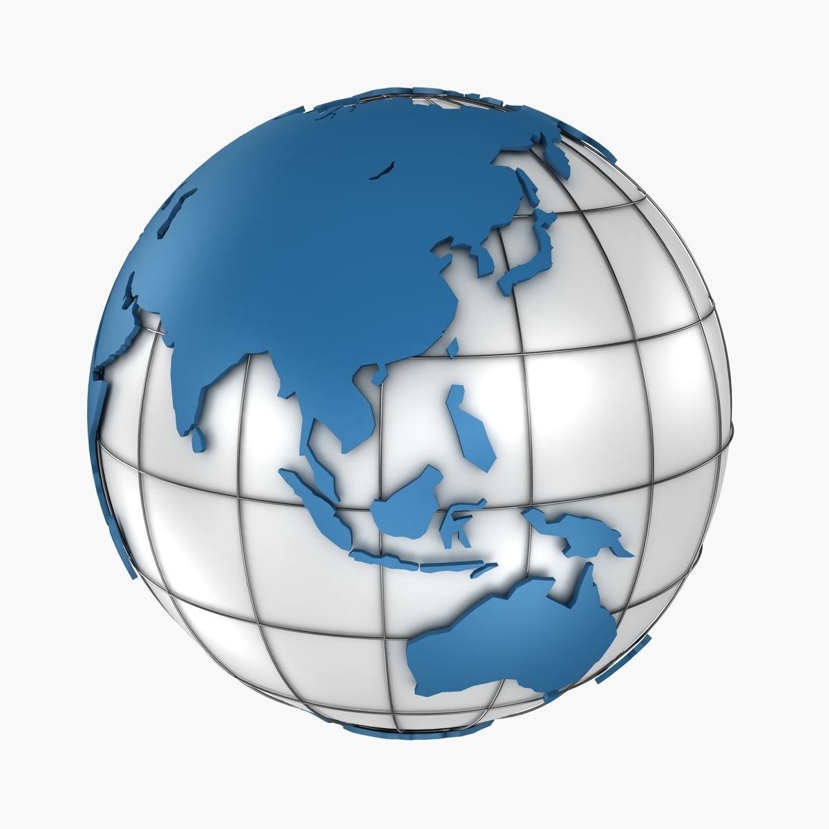 Blue Earth Low-poly 3D model_6