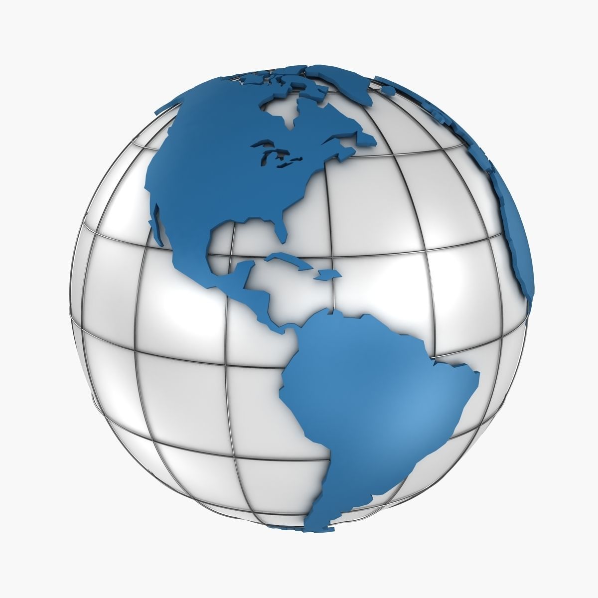 Blue Earth Low-poly 3D model_2