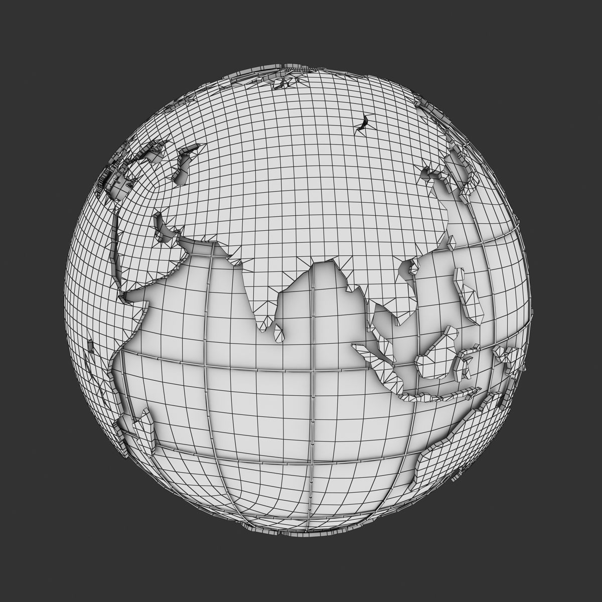 Blue Earth Low-poly 3D model_10