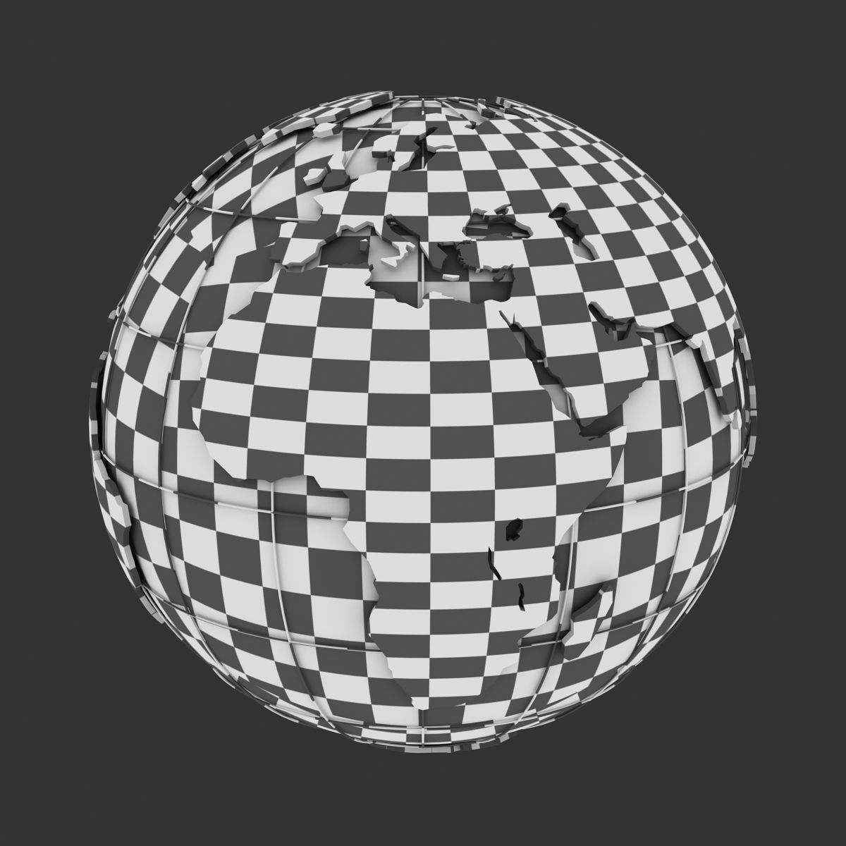 Blue Earth Low-poly 3D model_11