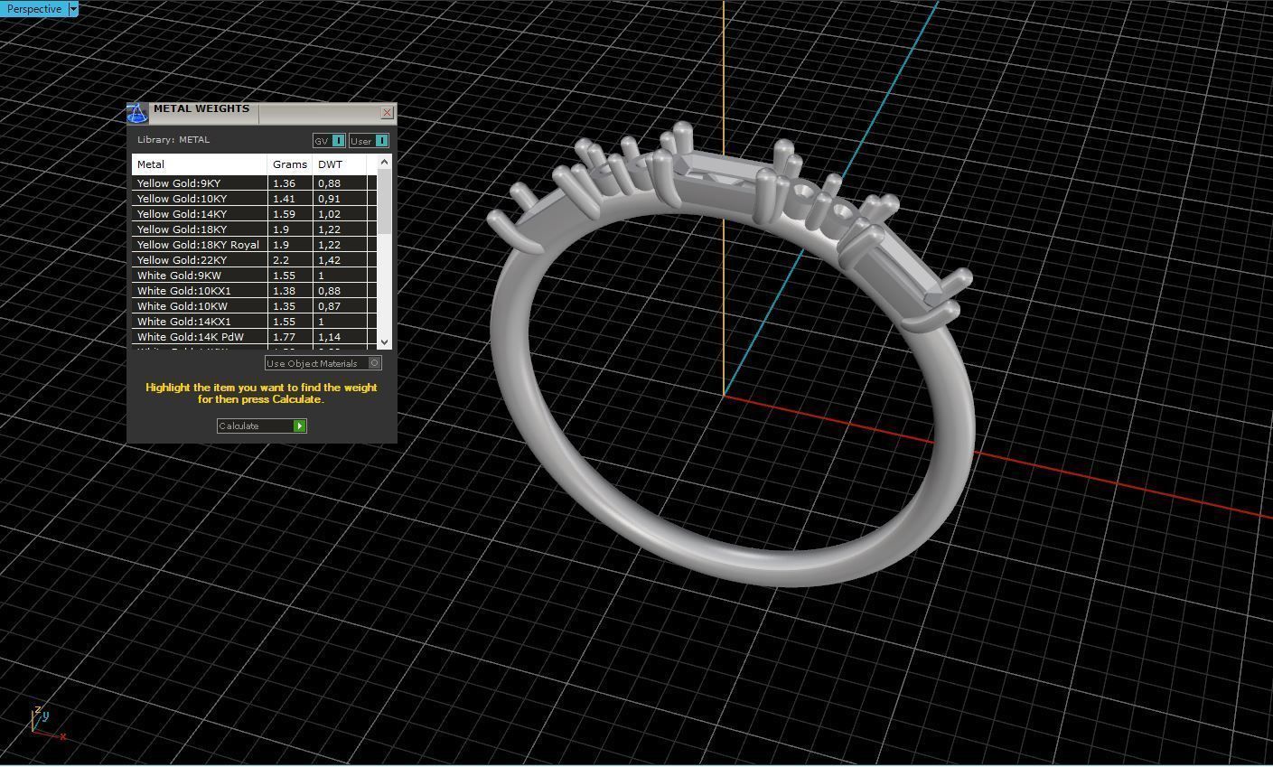 solitaire woman ring 3D print model_4