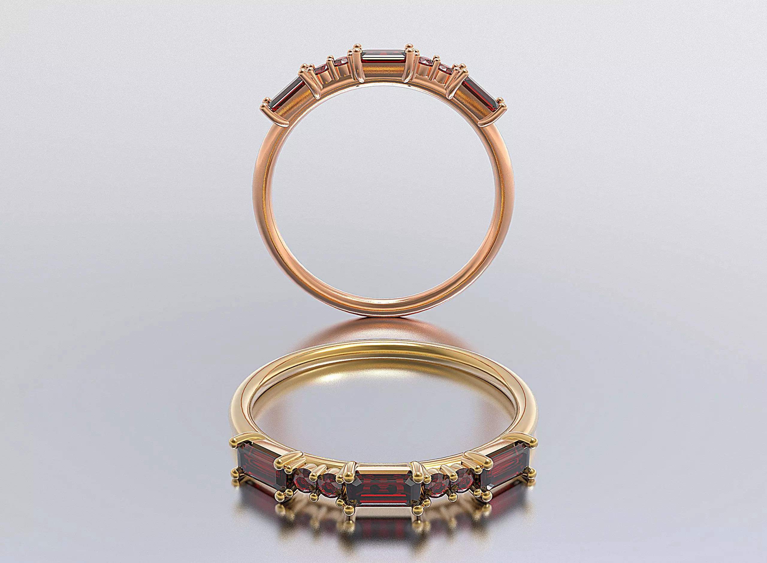 solitaire woman ring 3D print model_0