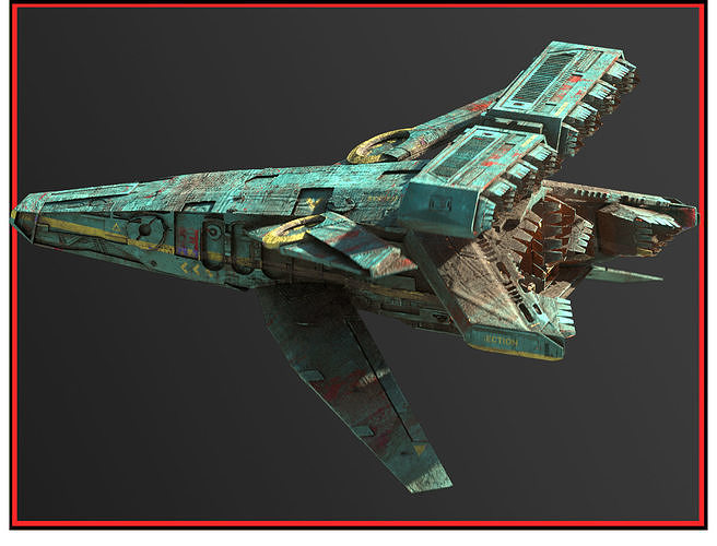 Sci-Fi SpaceShip Space Craft PBR 3D model