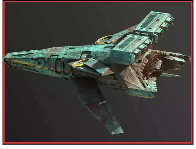 Sci-Fi SpaceShip Space Craft PBR