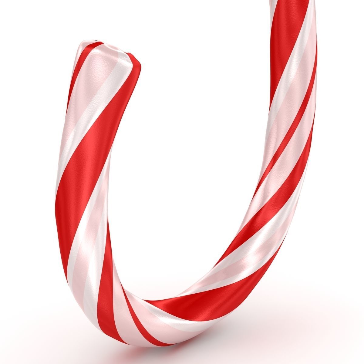 Candy Cane Low-poly 3D model_3