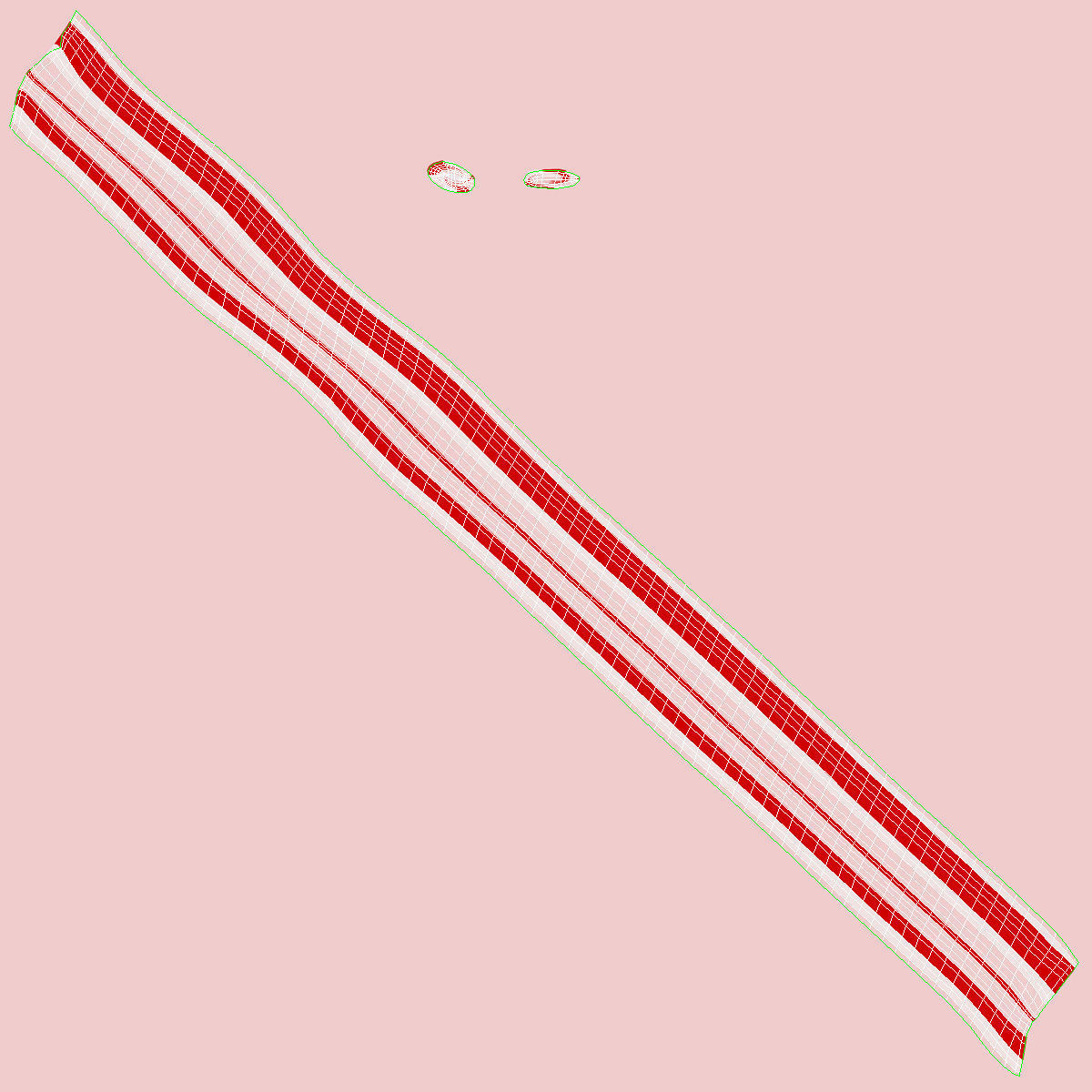 Candy Cane Low-poly 3D model_8