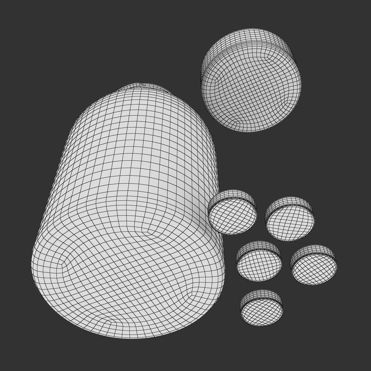 Pill Bottle Low-poly 3D model_11