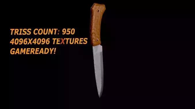 Native American knife Free low-poly 3D model