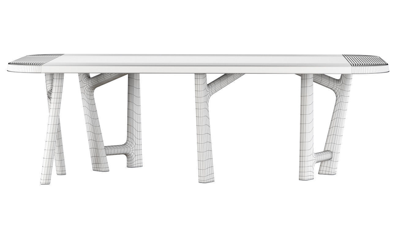 YBU dining table by Jean-Pierre Tortil  Low-poly 3D model_5