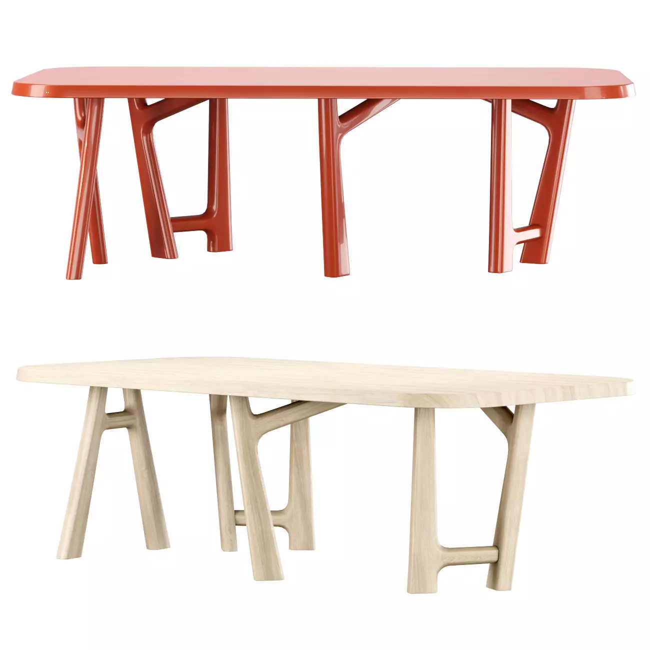 YBU dining table by Jean-Pierre Tortil  Low-poly 3D model_0