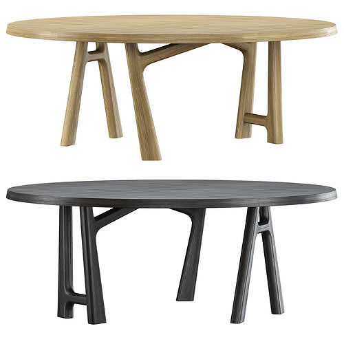 YBU round table by Jean-Pierre Tortil  Low-poly 3D model