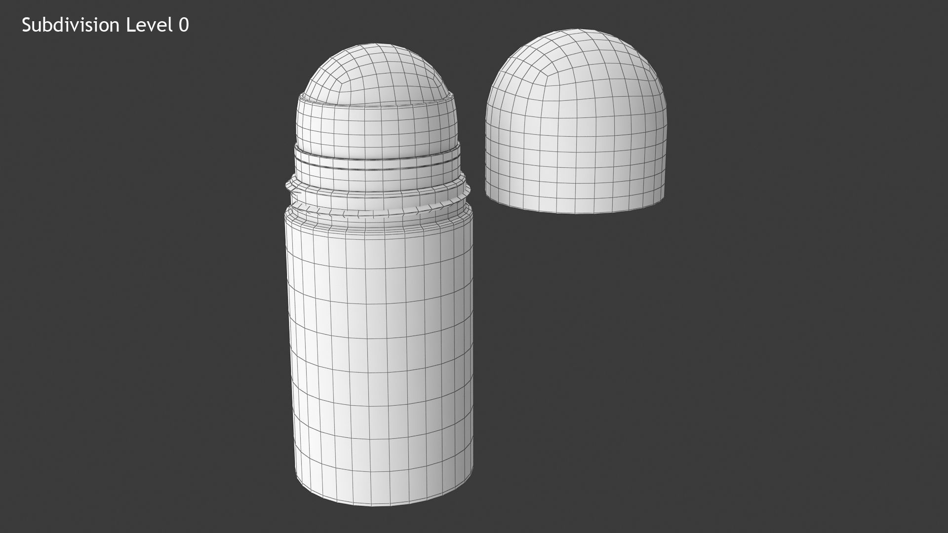 Antiperspirant lipstick tube Low-poly 3D model_9