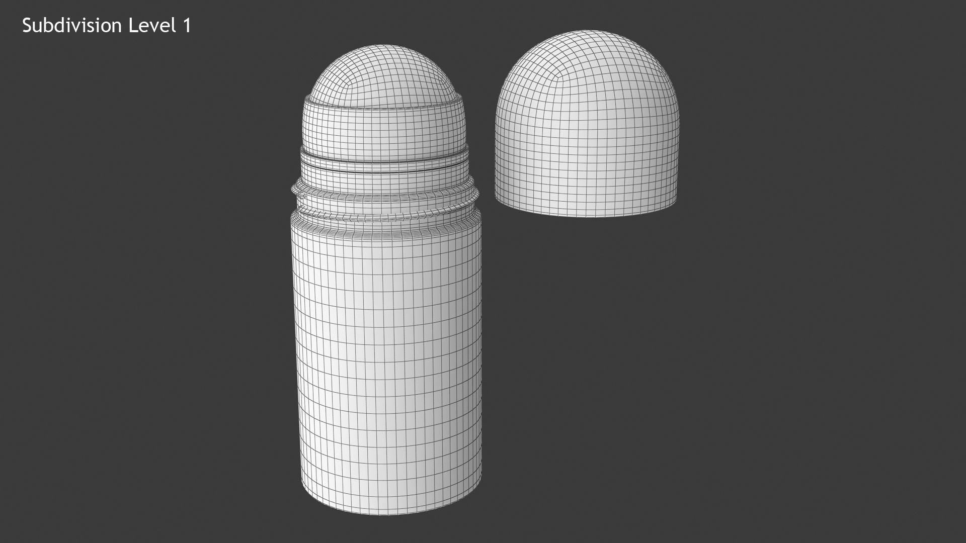 Antiperspirant lipstick tube Low-poly 3D model_10