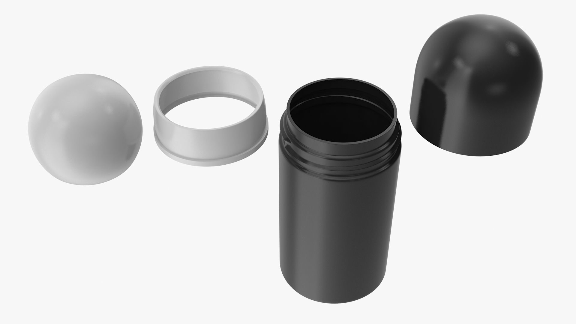 Antiperspirant lipstick tube Low-poly 3D model_7