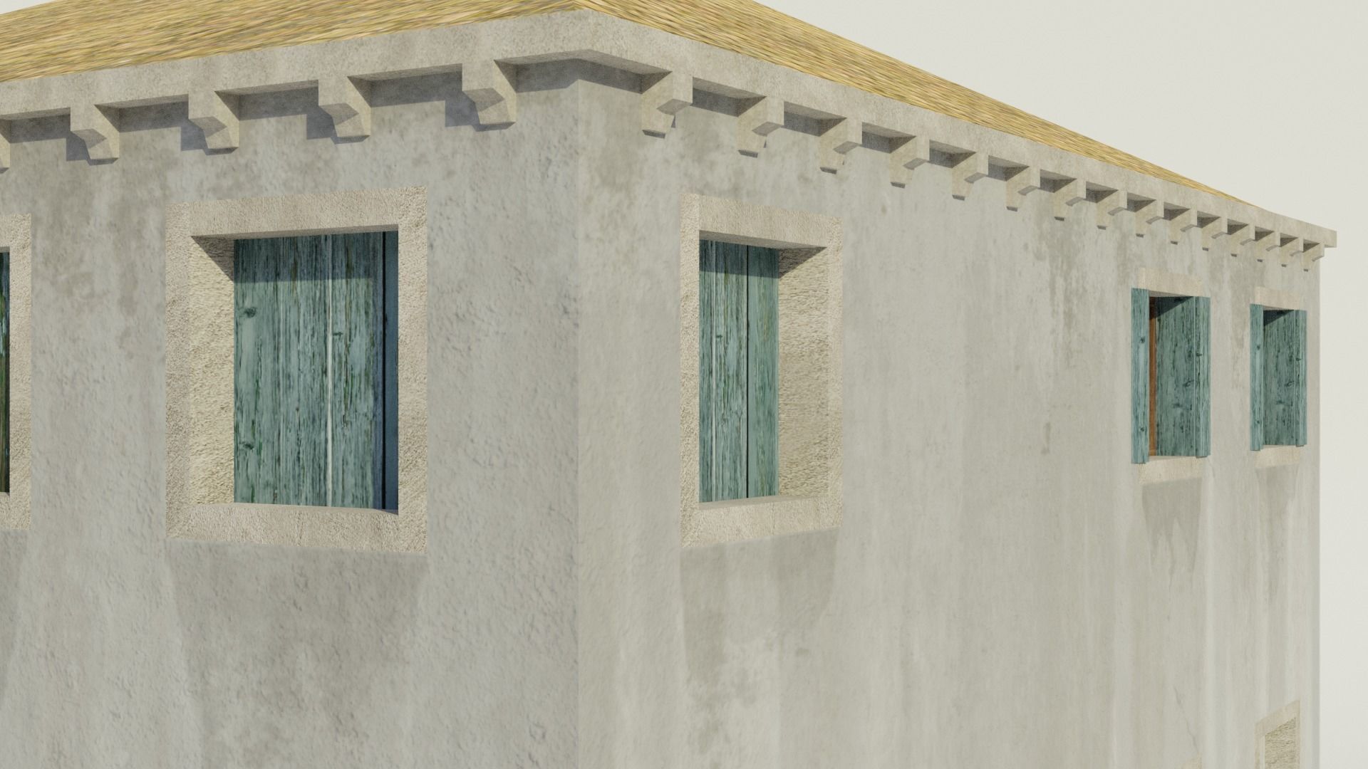 Apartment Building - Low-poly PBR Low-poly 3D model_6