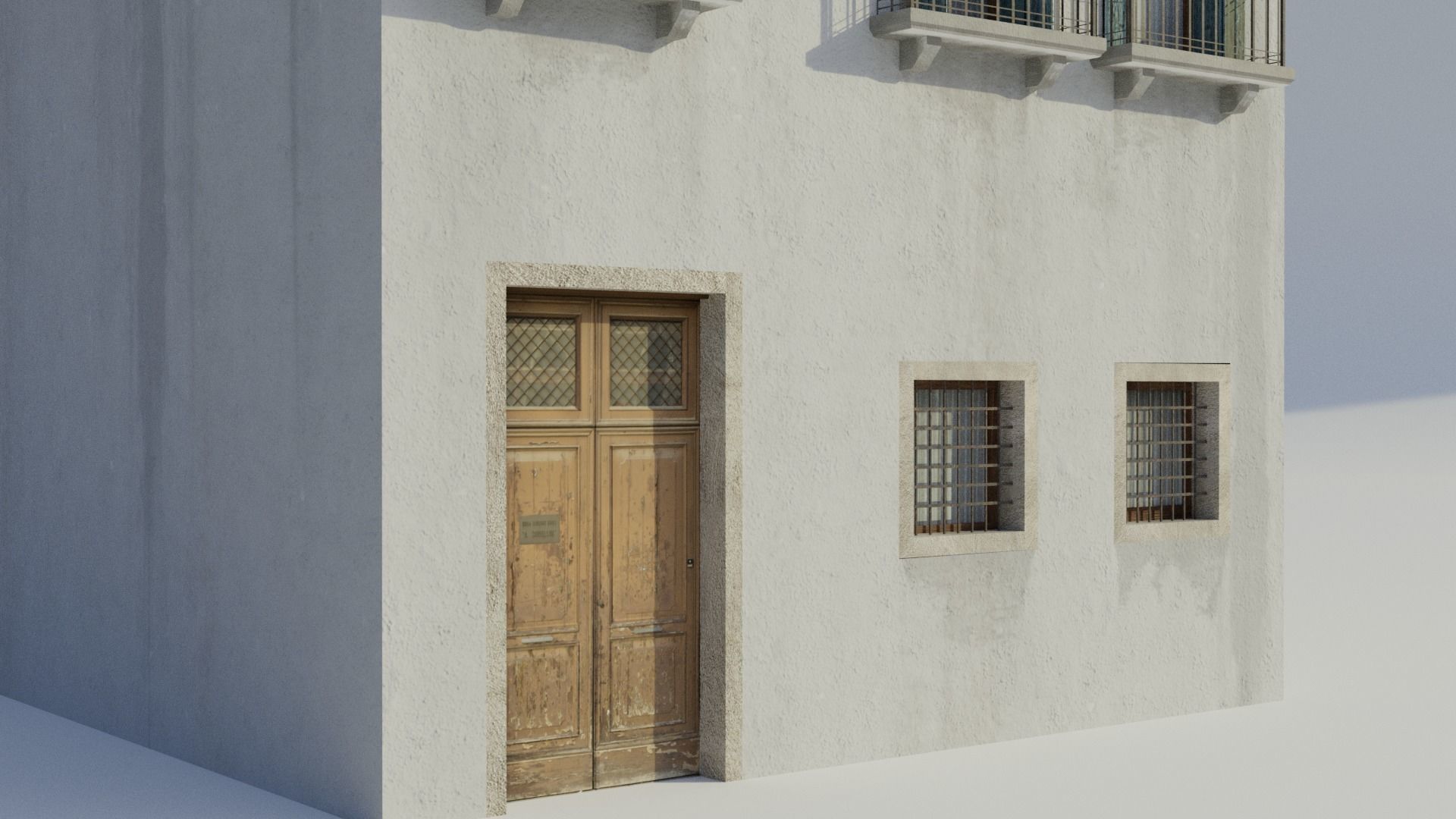 Apartment Building - Low-poly PBR Low-poly 3D model_7