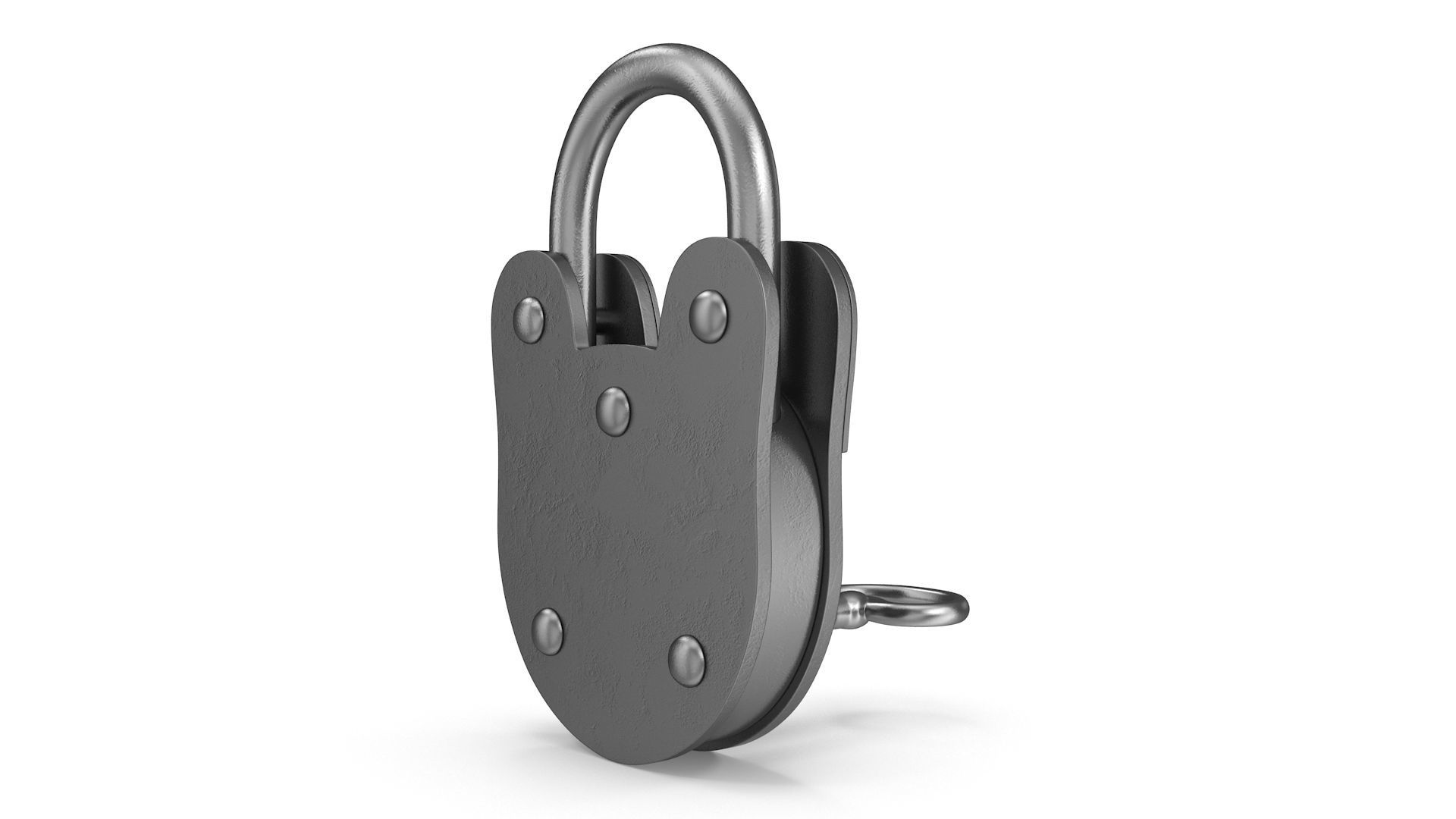 Old Lock and Key Low-poly 3D model_3