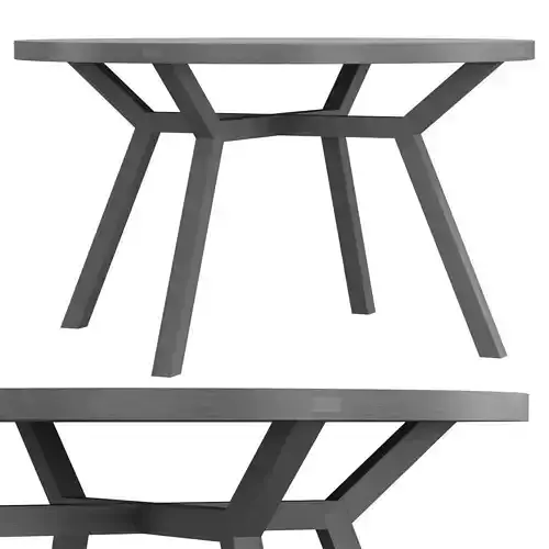 NUA round table by Christophe Delcourt  Low-poly 3D model