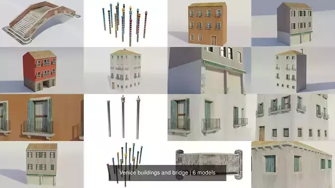 Venice buildings and bridge