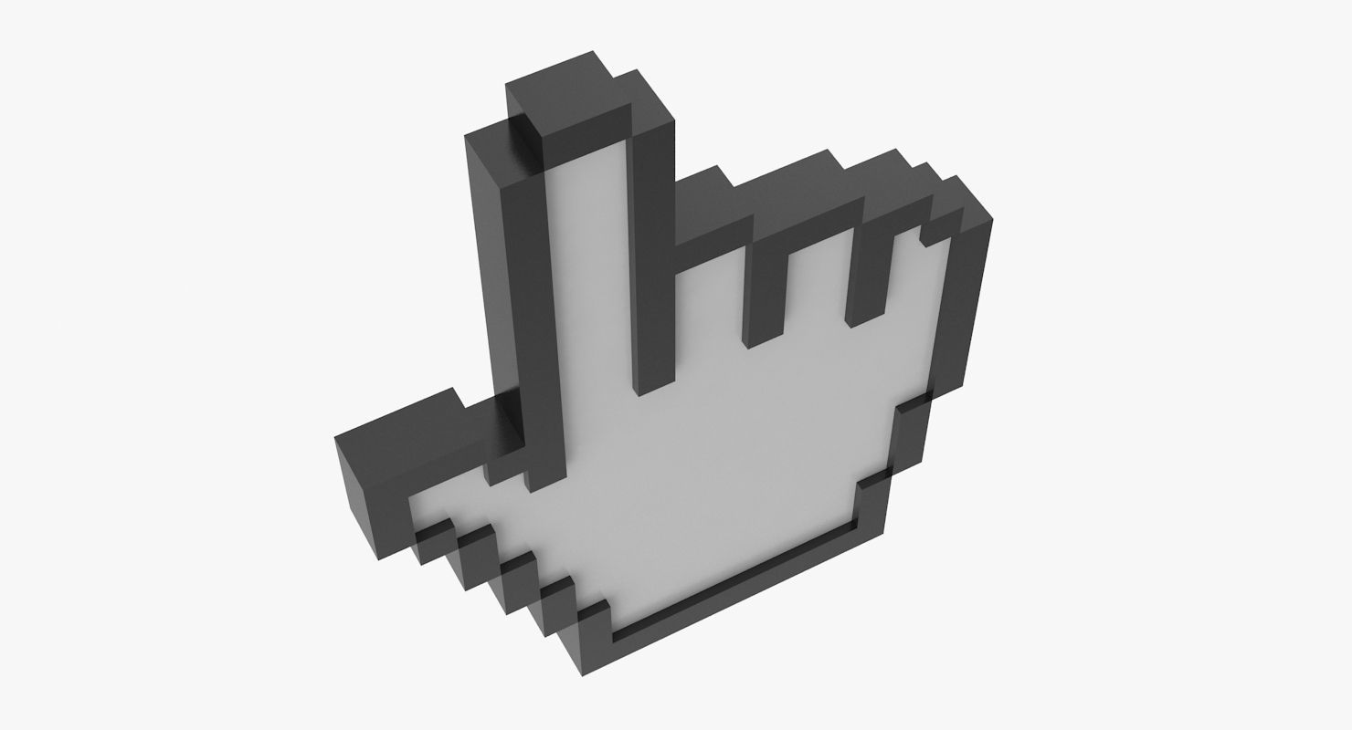 Hand Cursor Low-poly 3D model_6