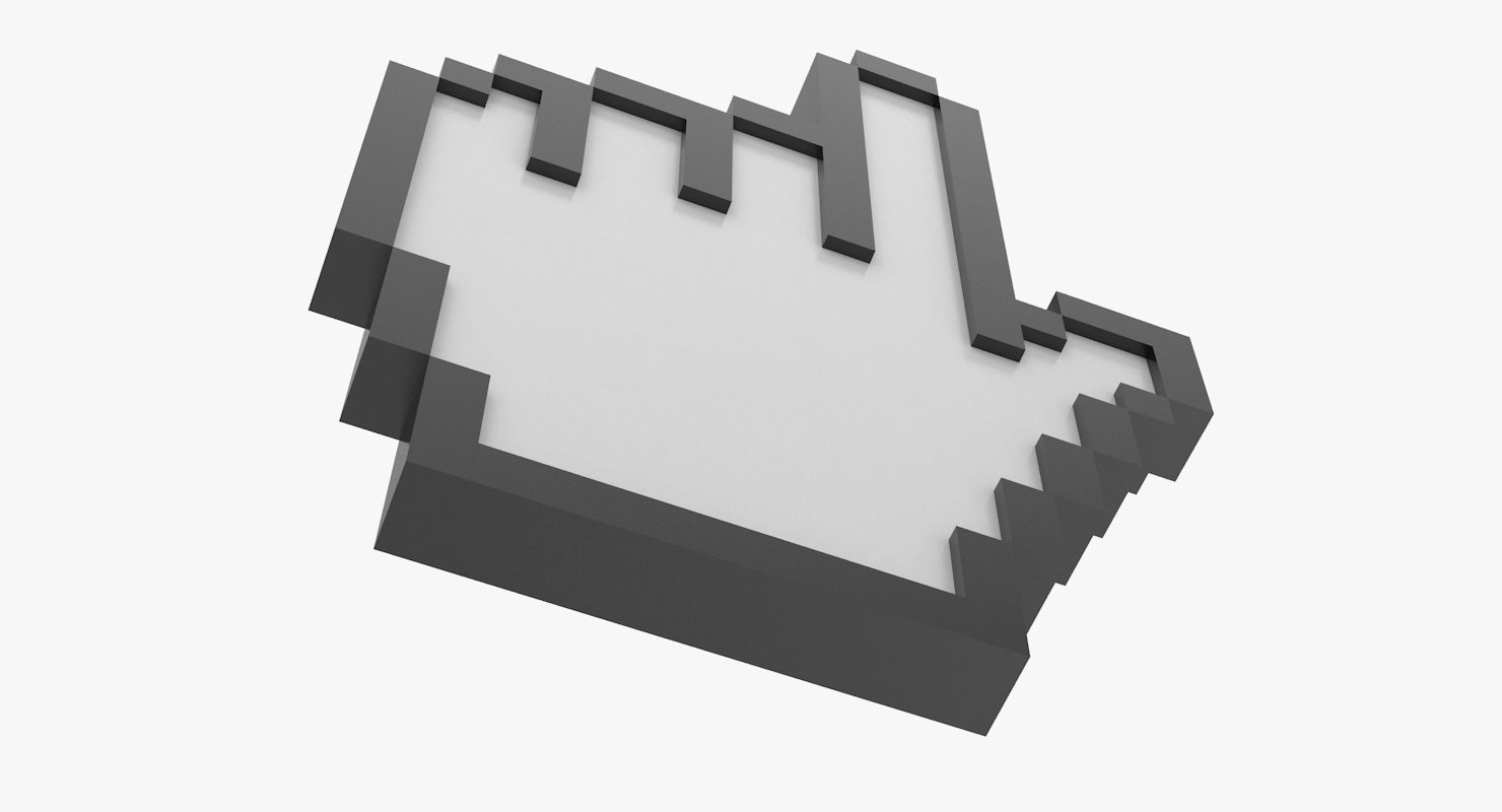 Hand Cursor Low-poly 3D model_7