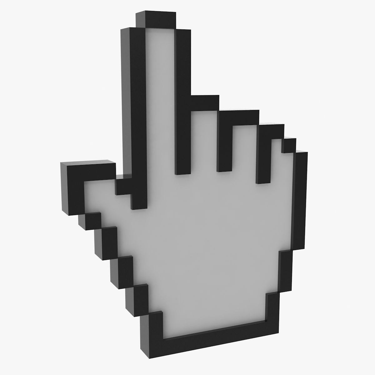 Hand Cursor Low-poly 3D model_1