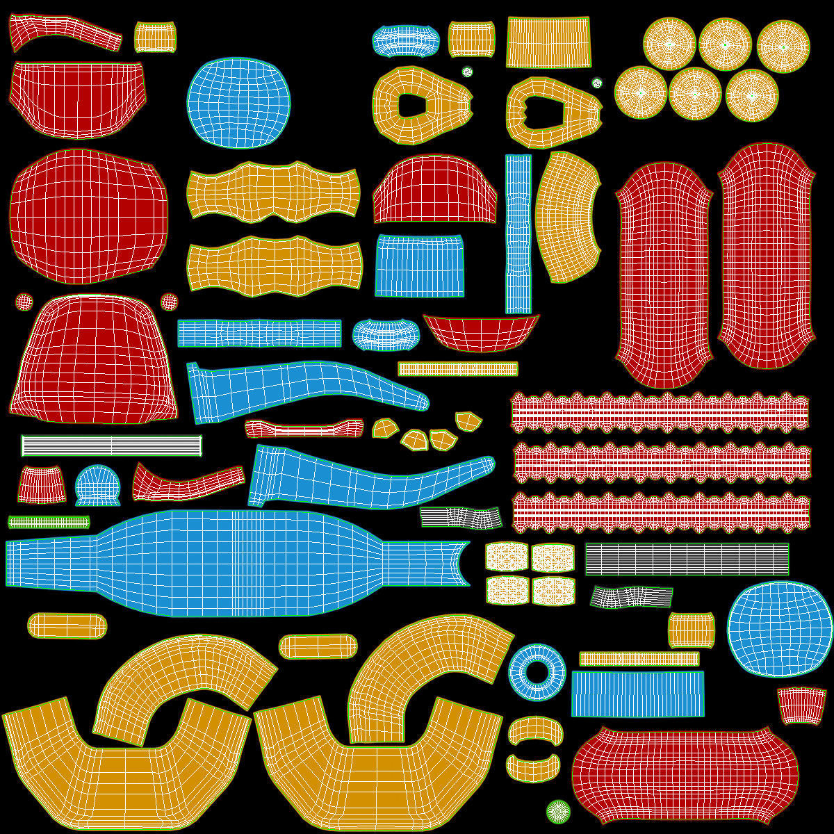 Tricycle toy Low-poly 3D model_15