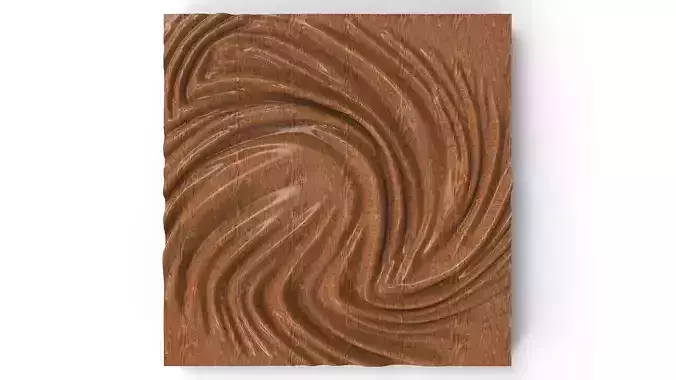 Twisted Cloth -  CNC wall sculpture 3D print model