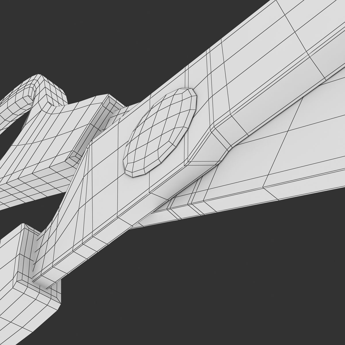 Scissors pair of Low-poly 3D model_10