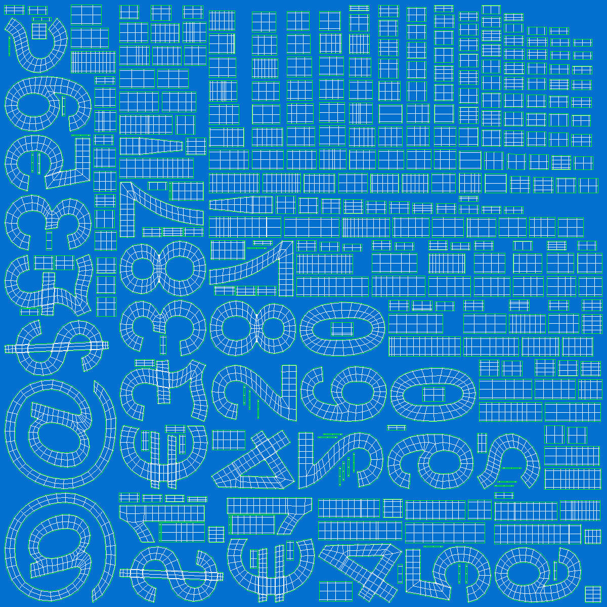 Number and Symbol - Subdivision Low-poly 3D model_15