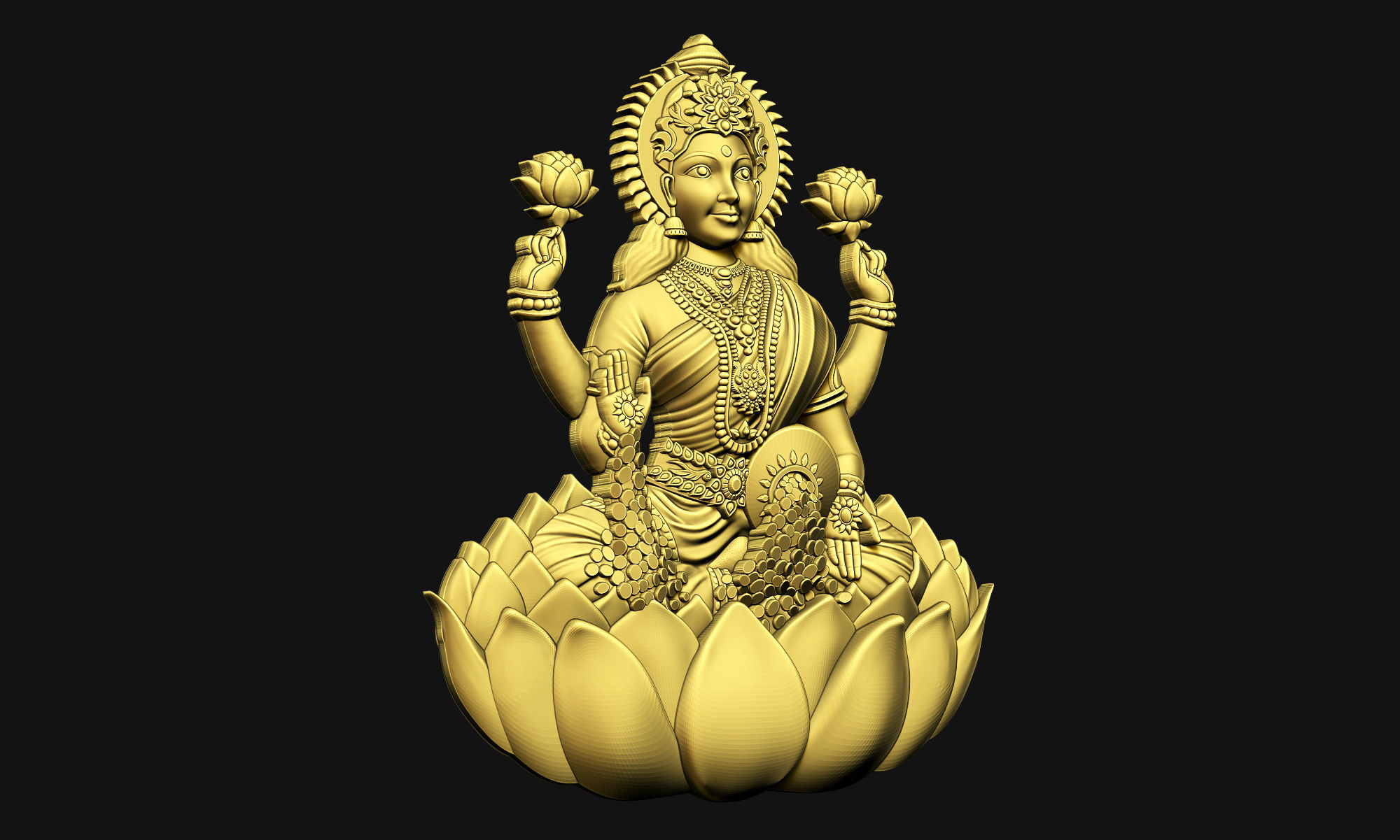Laxmi Ji Welcome Model 3D Model Collection_17