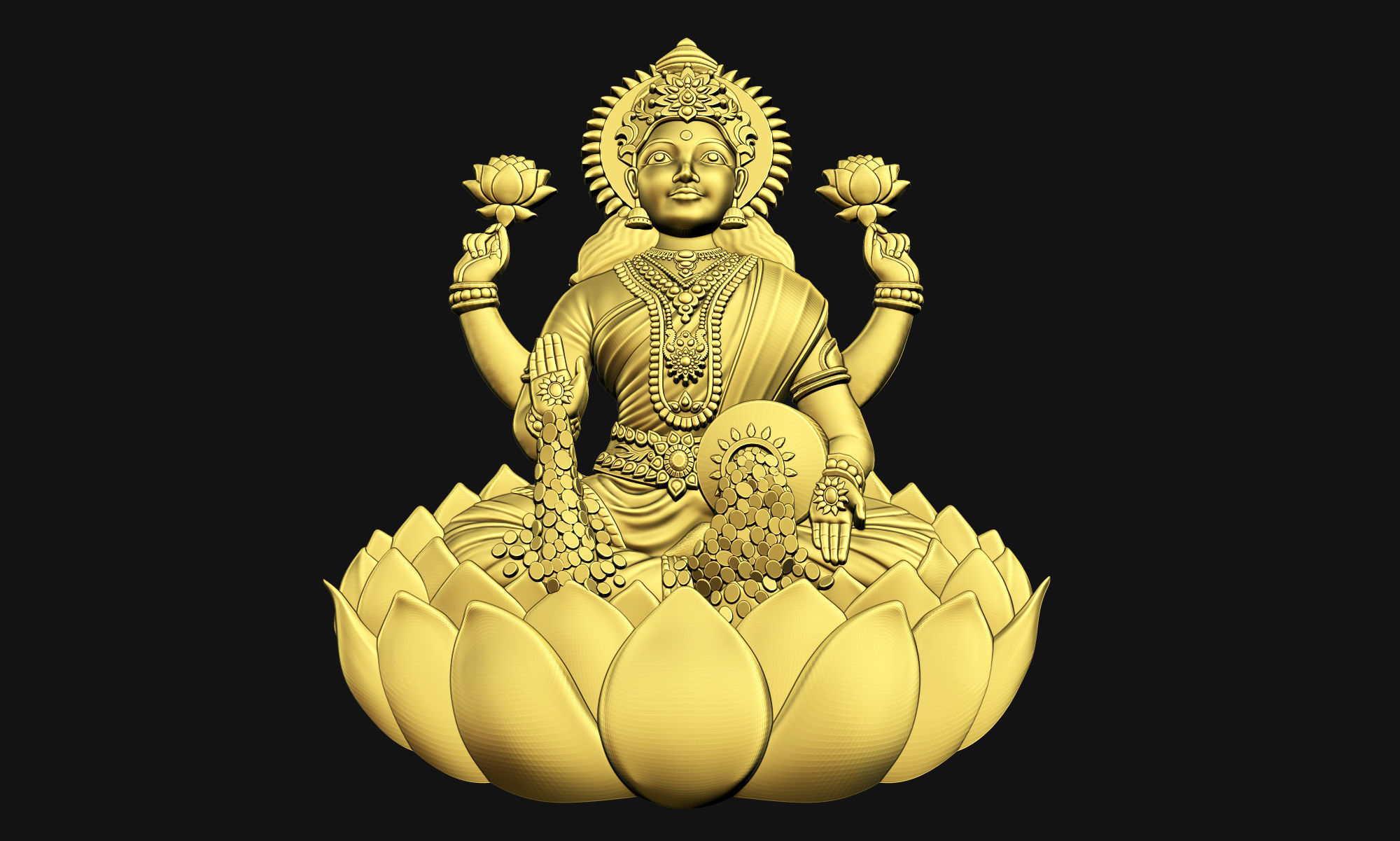 Laxmi Ji Welcome Model 3D Model Collection_18