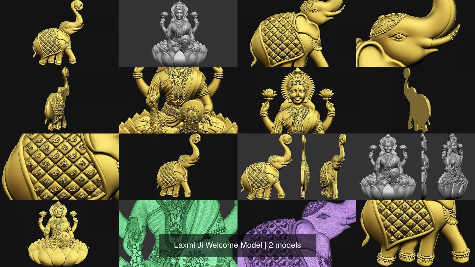 Laxmi Ji Welcome Model 3D Model Collection_1