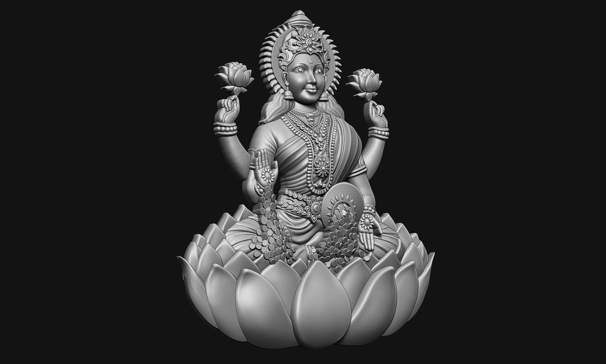 Laxmi Ji Welcome Model 3D Model Collection_12