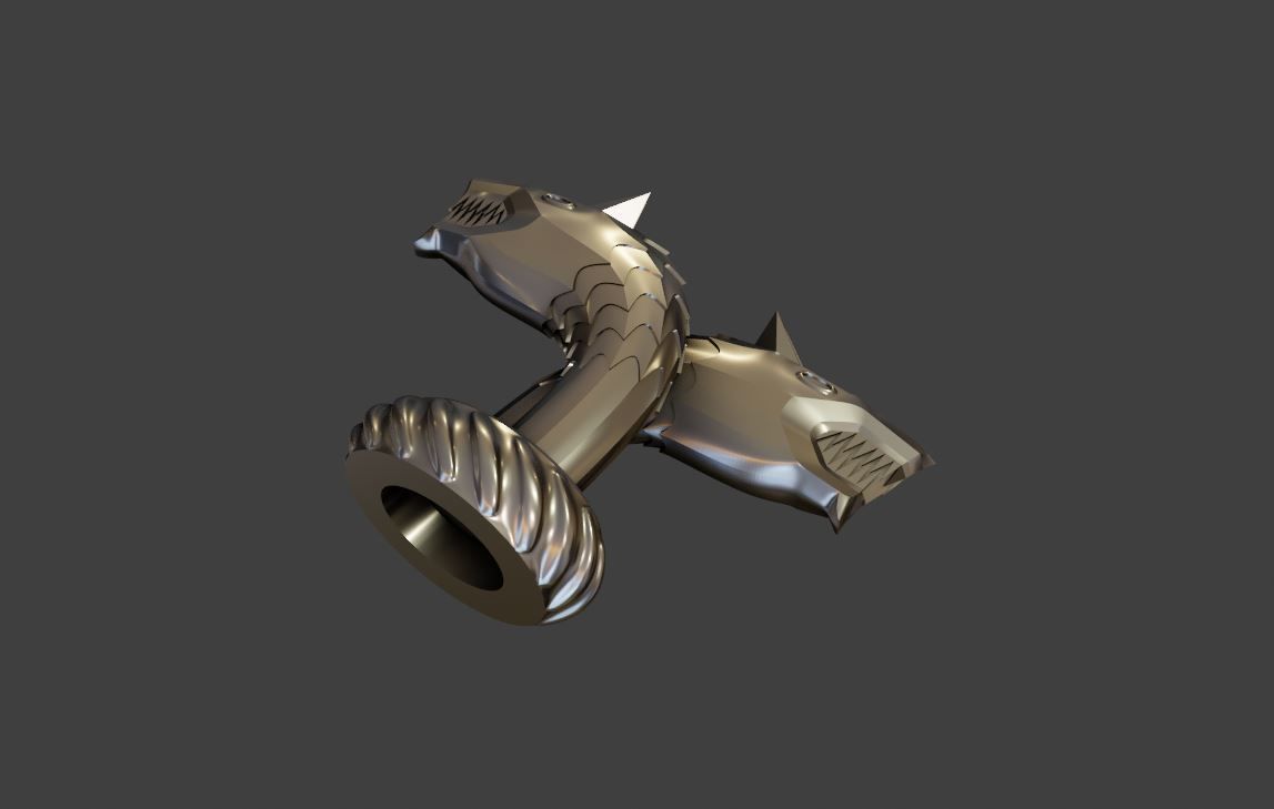 Witcher Gear Wolf School Enhanced Silver sword  3D print model_6