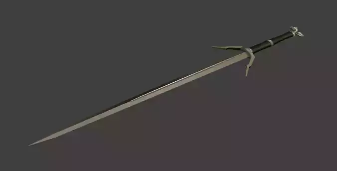 Witcher Gear Wolf School Enhanced Silver sword  3D print model