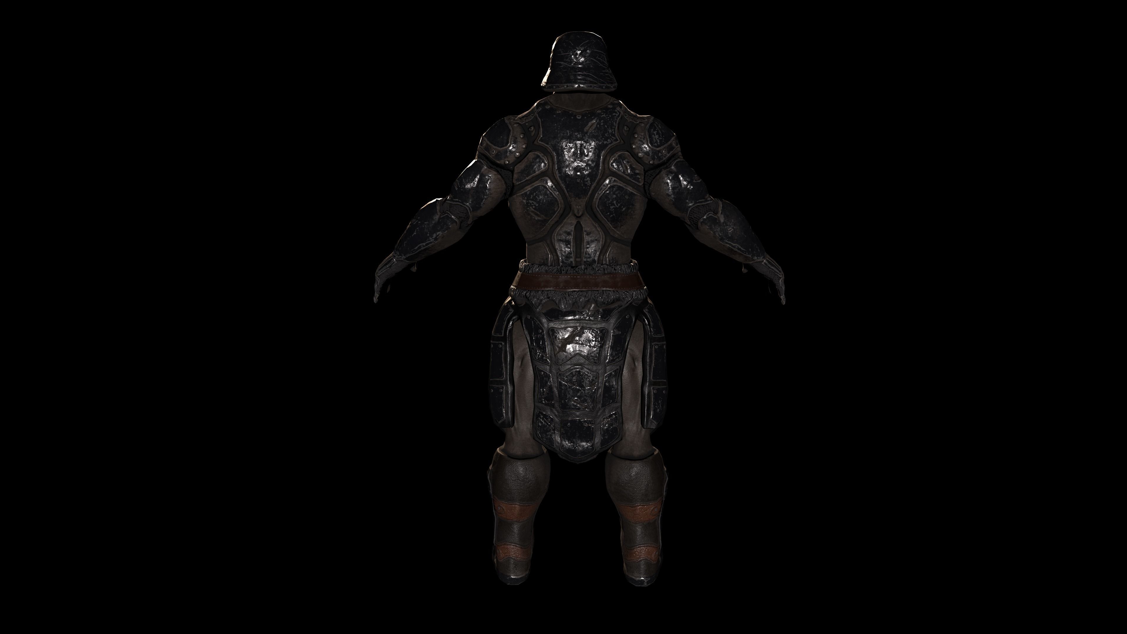 lowpoly Skeleton Berserker Low-poly 3D model_16