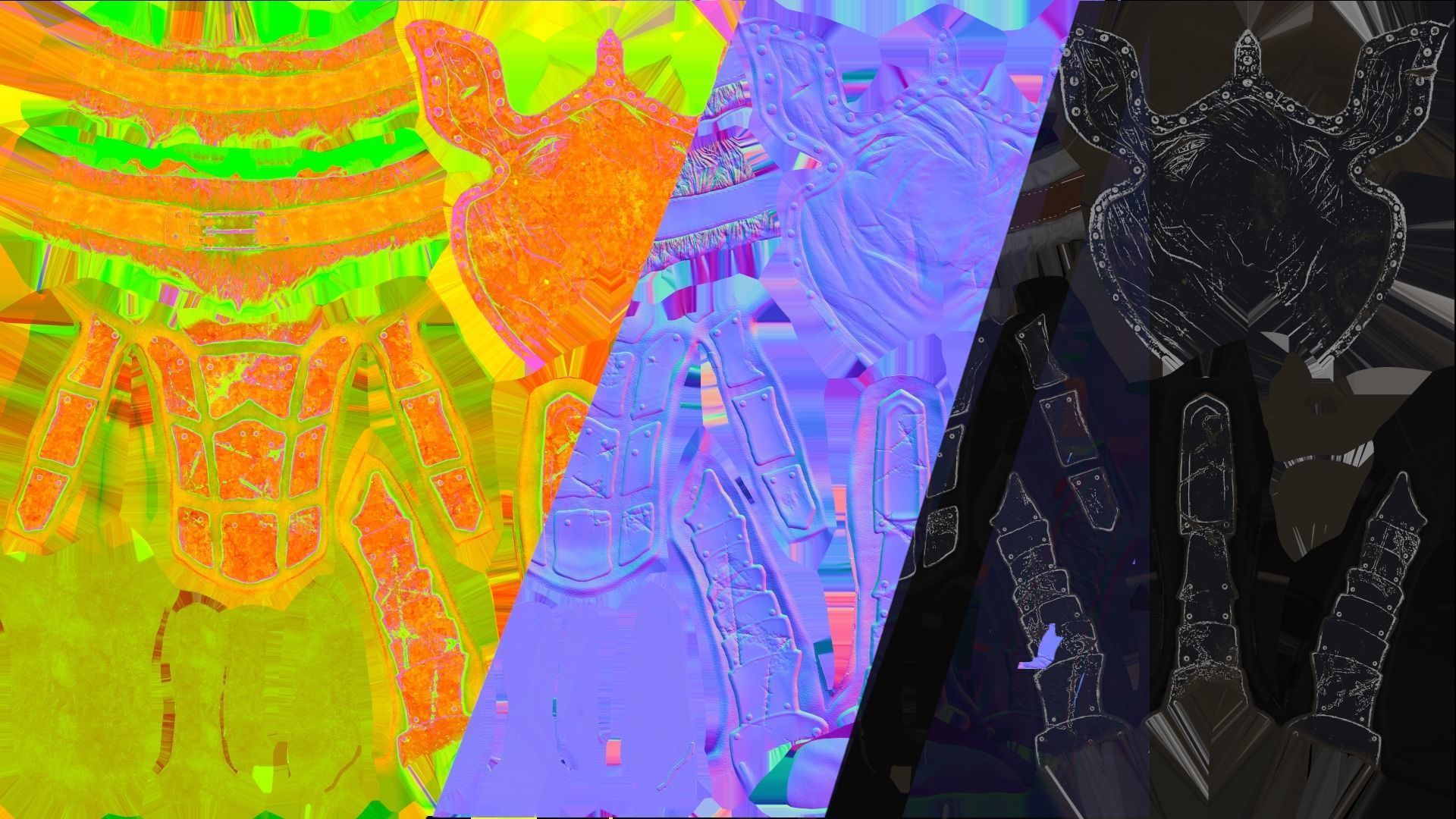 lowpoly Skeleton Berserker Low-poly 3D model_20