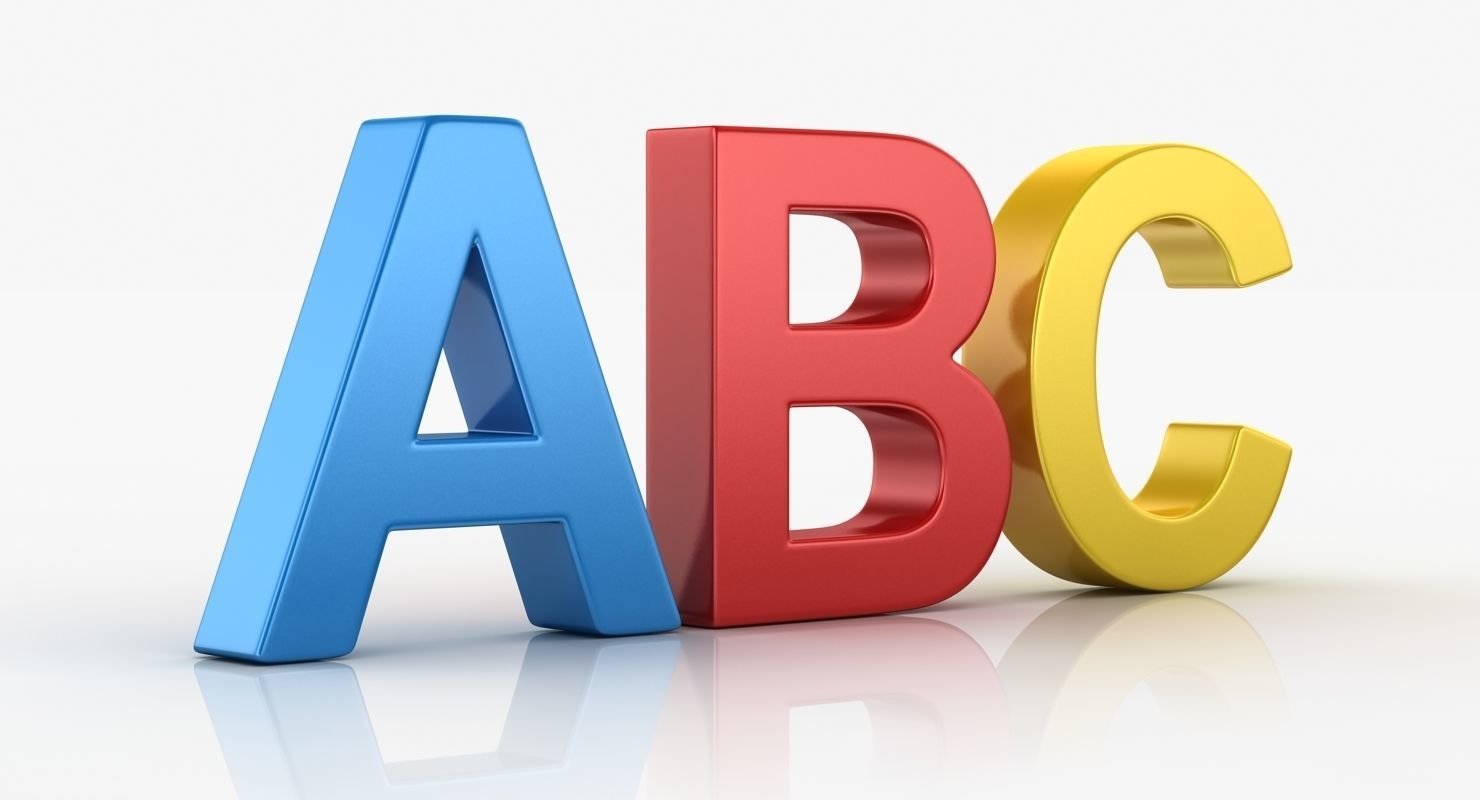 Alphabet - Subdivision Low-poly 3D model_9