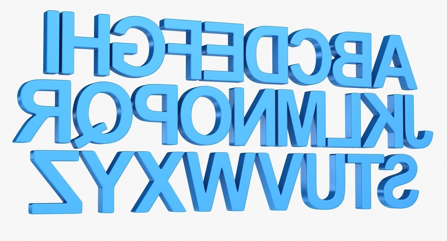 Alphabet - Subdivision Low-poly 3D model_5