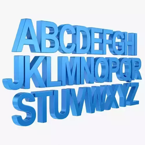 Alphabet - Subdivision Low-poly 3D model