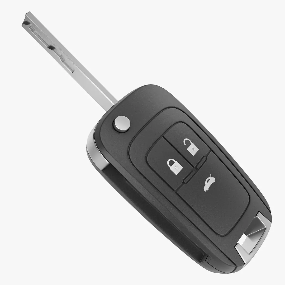 Car Key Low-poly 3D model_0