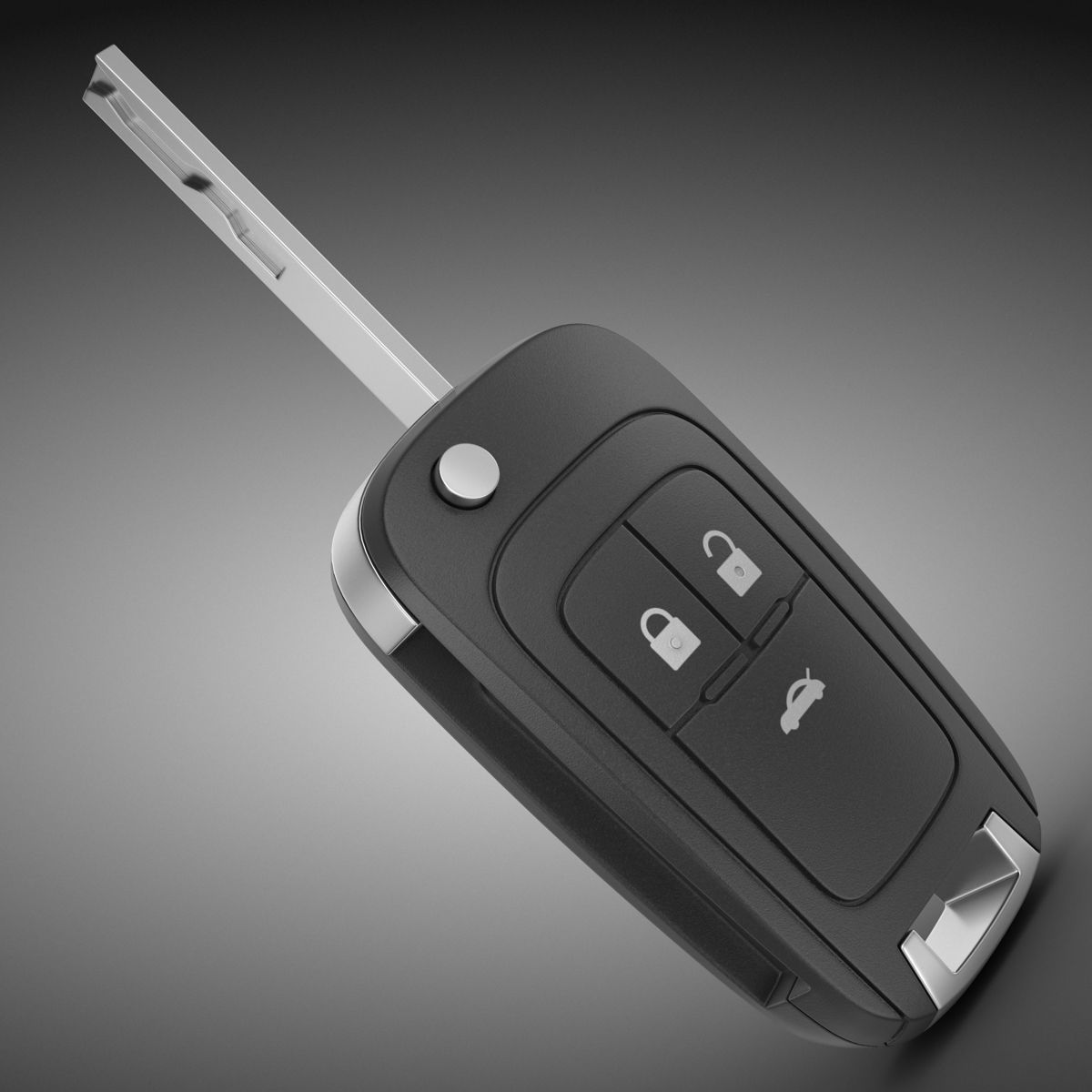 Car Key Low-poly 3D model_1